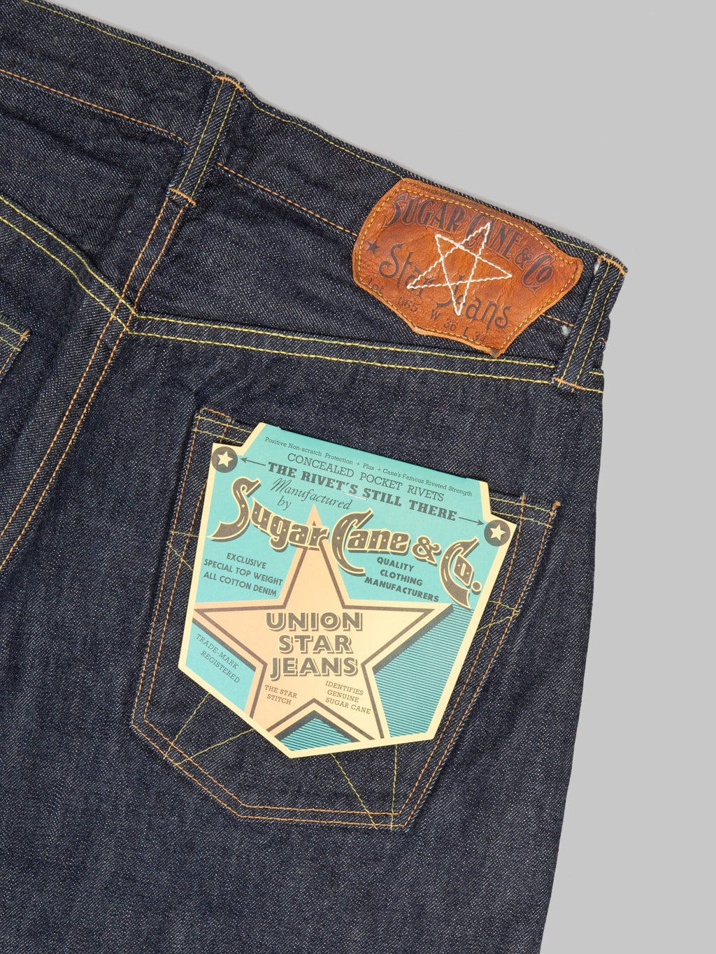 Sugar Cane "Union Star Denim" 14.25oz Regular Straight Jeans
