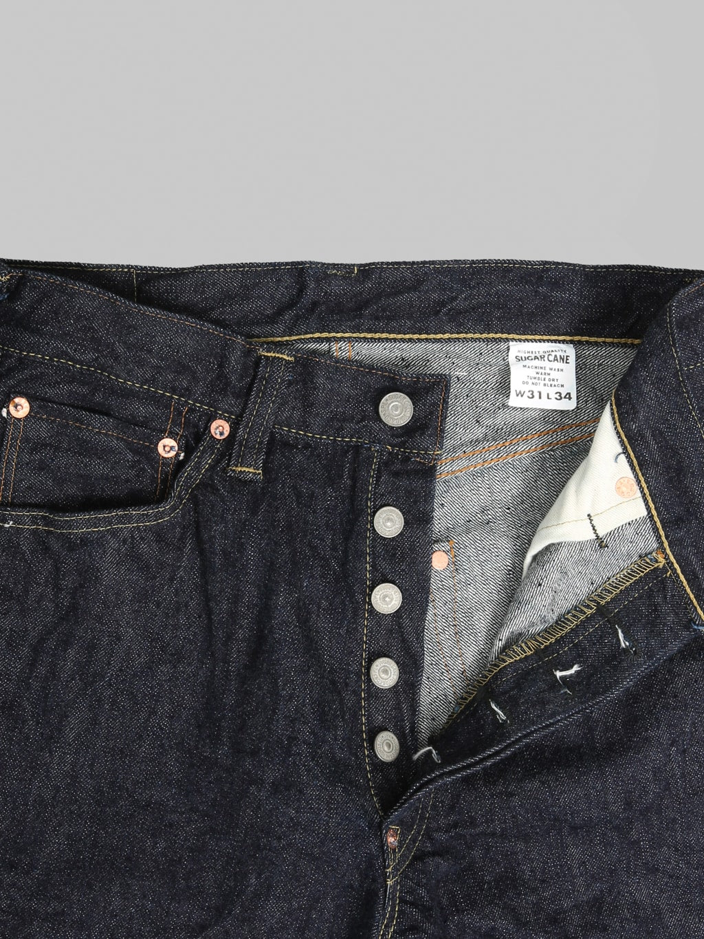 Sugar Cane "Waist Overalls 2025 Model" 13oz Wide Leg Jeans - Redcast Heritage Co.