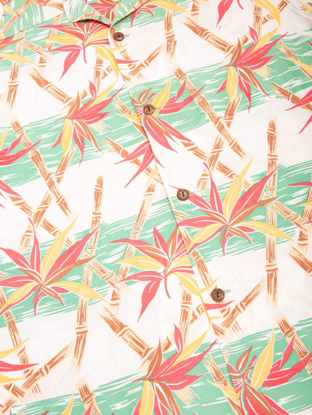 Sun Surf Bamboo Grasslands Hawaiian Shirt Green