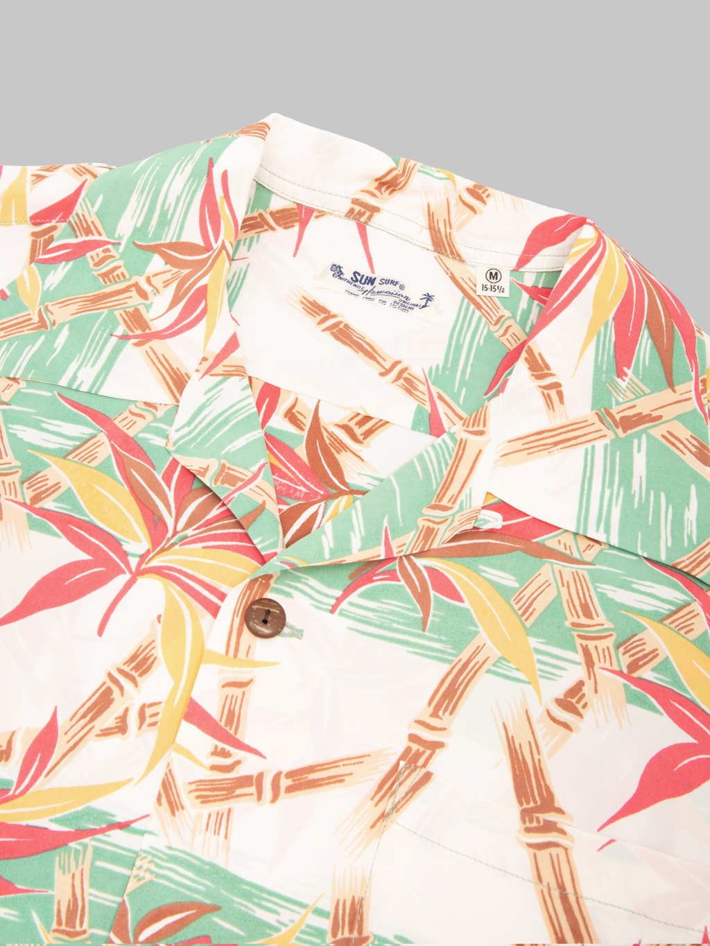 Sun Surf Bamboo Grasslands Hawaiian Shirt Green