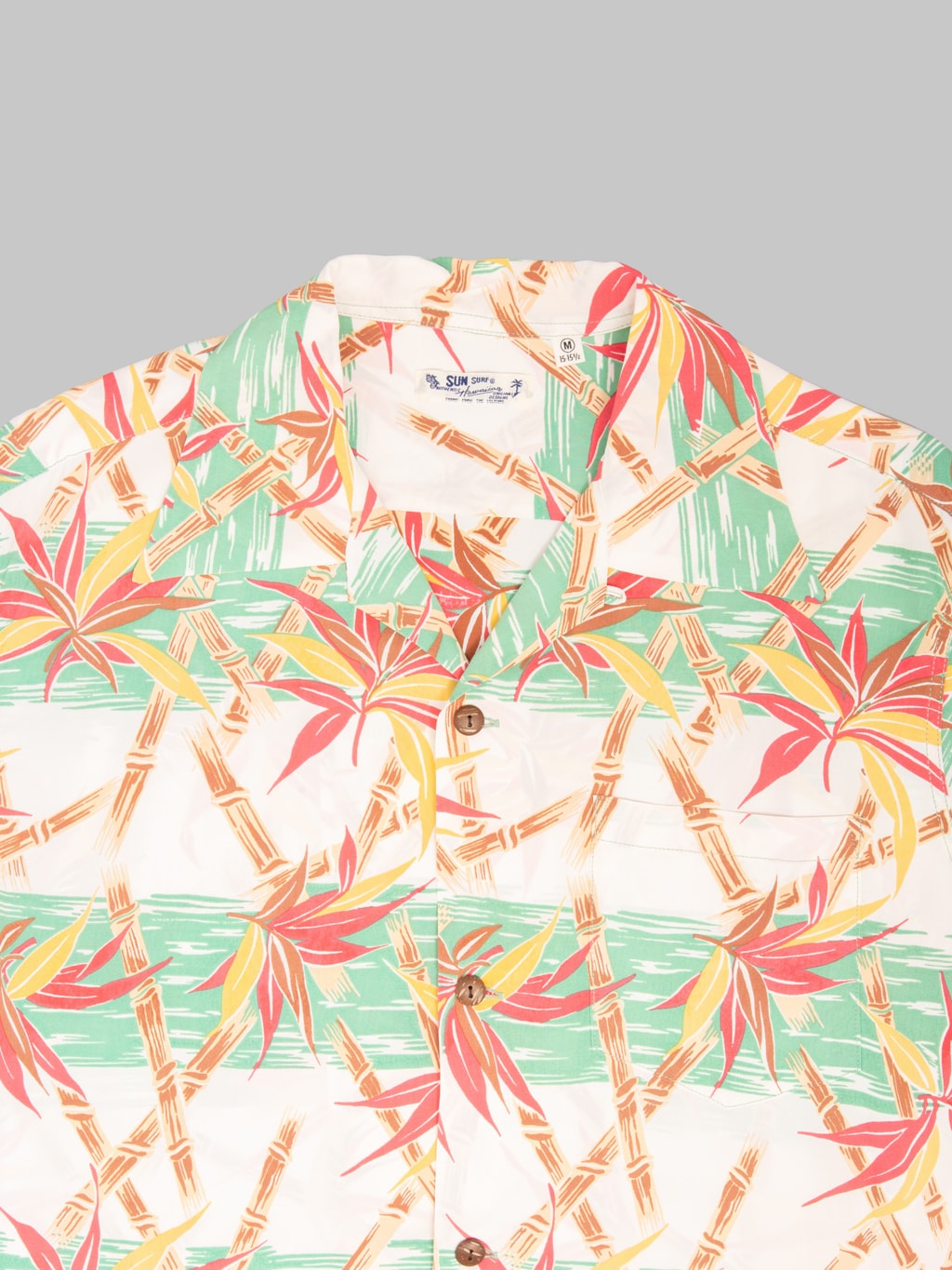 Sun Surf Bamboo Grasslands Hawaiian Shirt Green