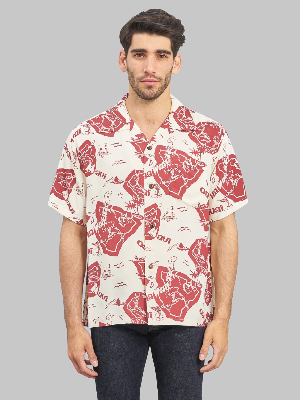 sun surf hawaiian shirt showing hawaiian island look