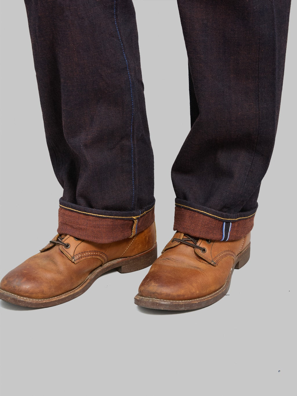 Tanuki TNK103KH "Kakishibu" 14.5oz Loose Straight Jeans