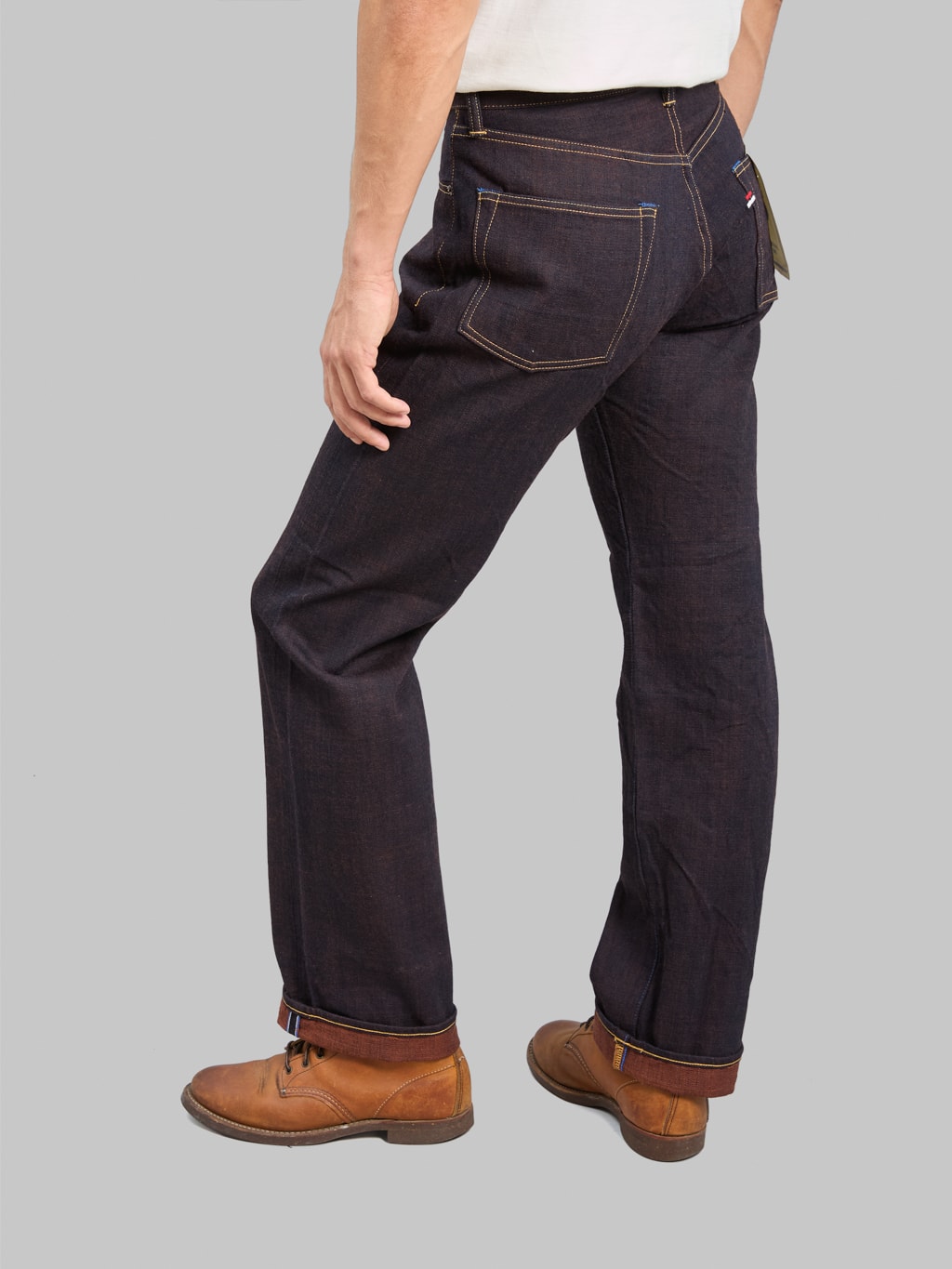 Tanuki TNK103KH "Kakishibu" 14.5oz Loose Straight Jeans