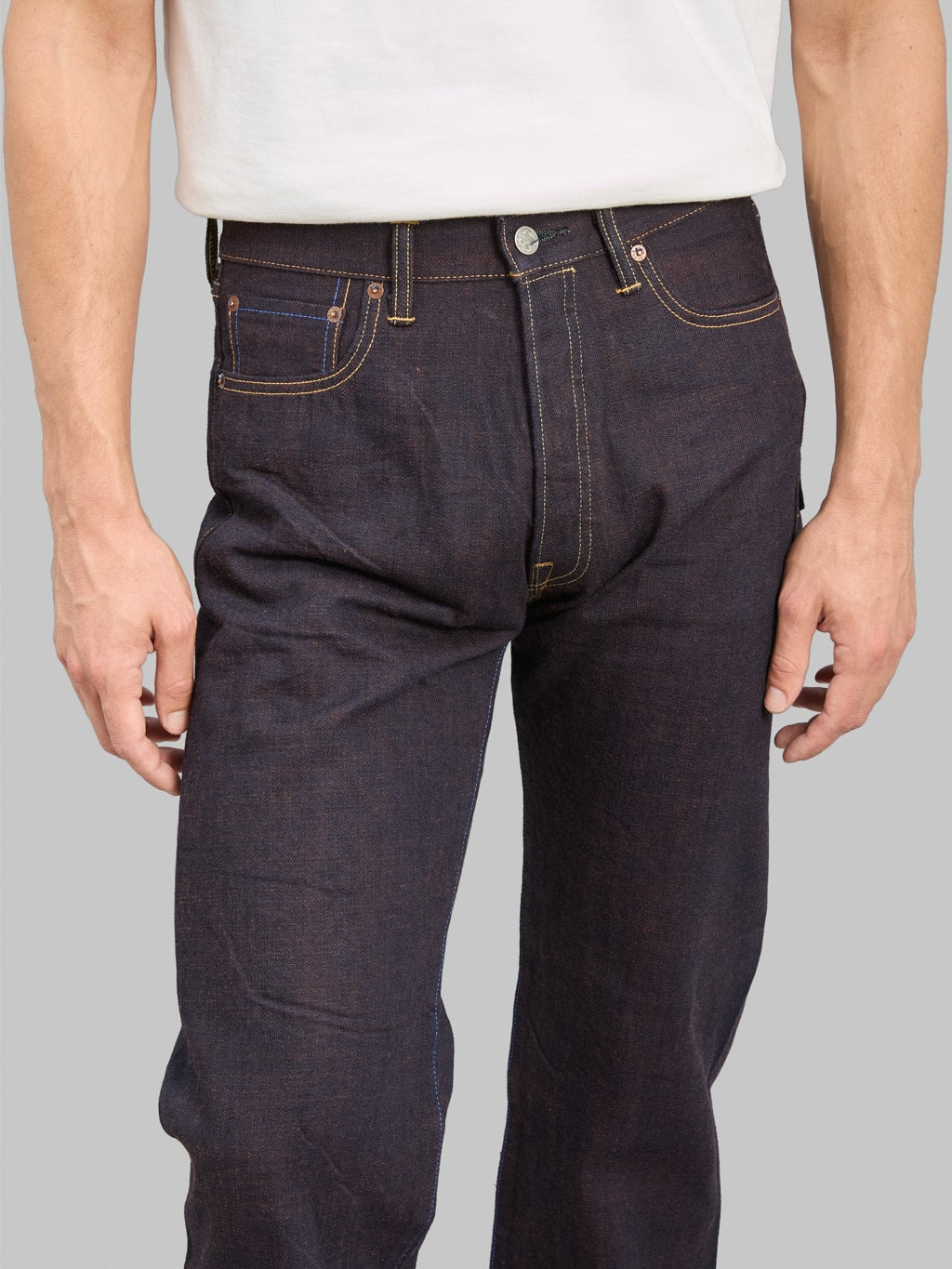 Tanuki TNK103KH "Kakishibu" 14.5oz Loose Straight Jeans