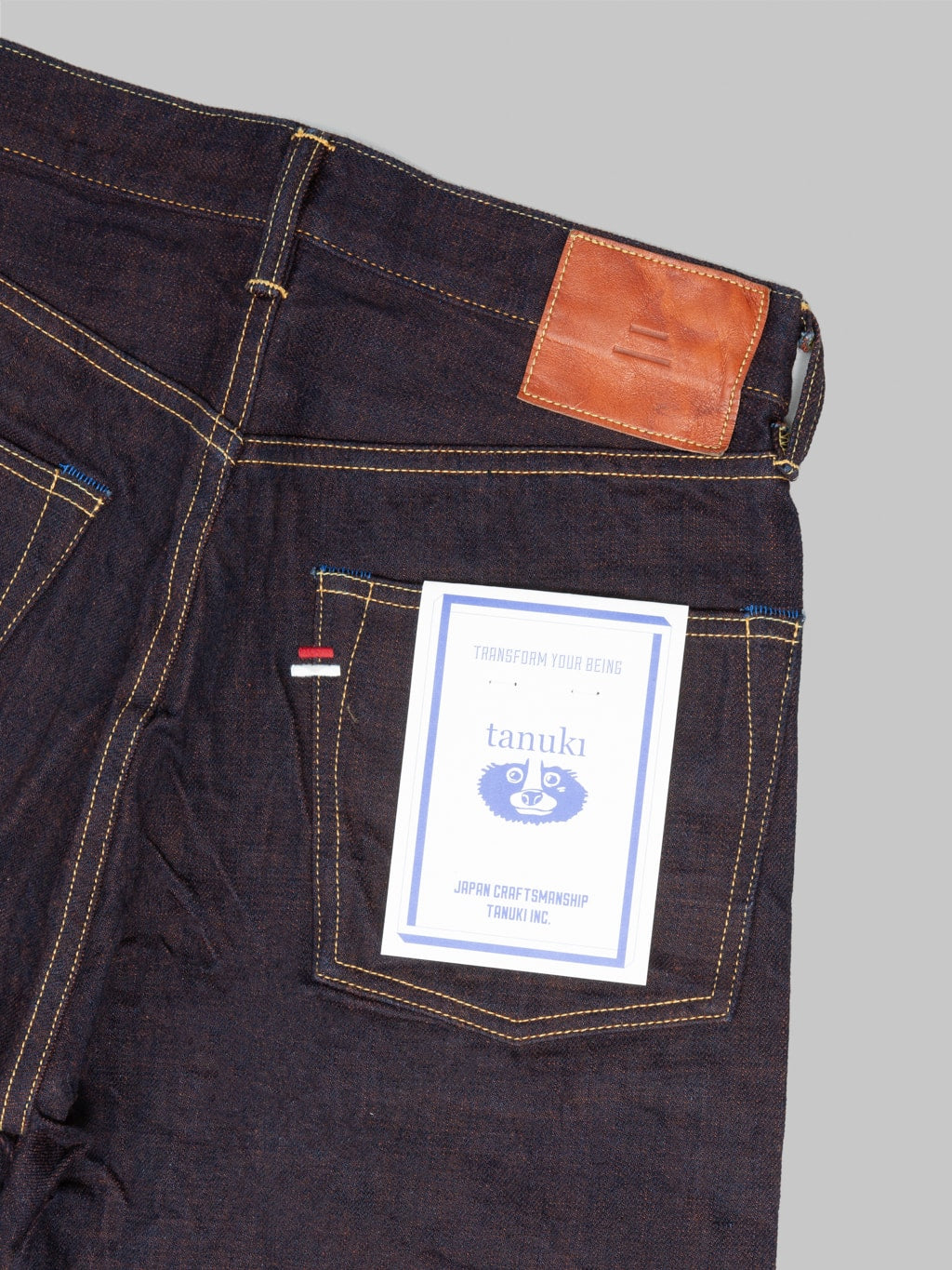 Tanuki TNK103KH "Kakishibu" 14.5oz Loose Straight Jeans