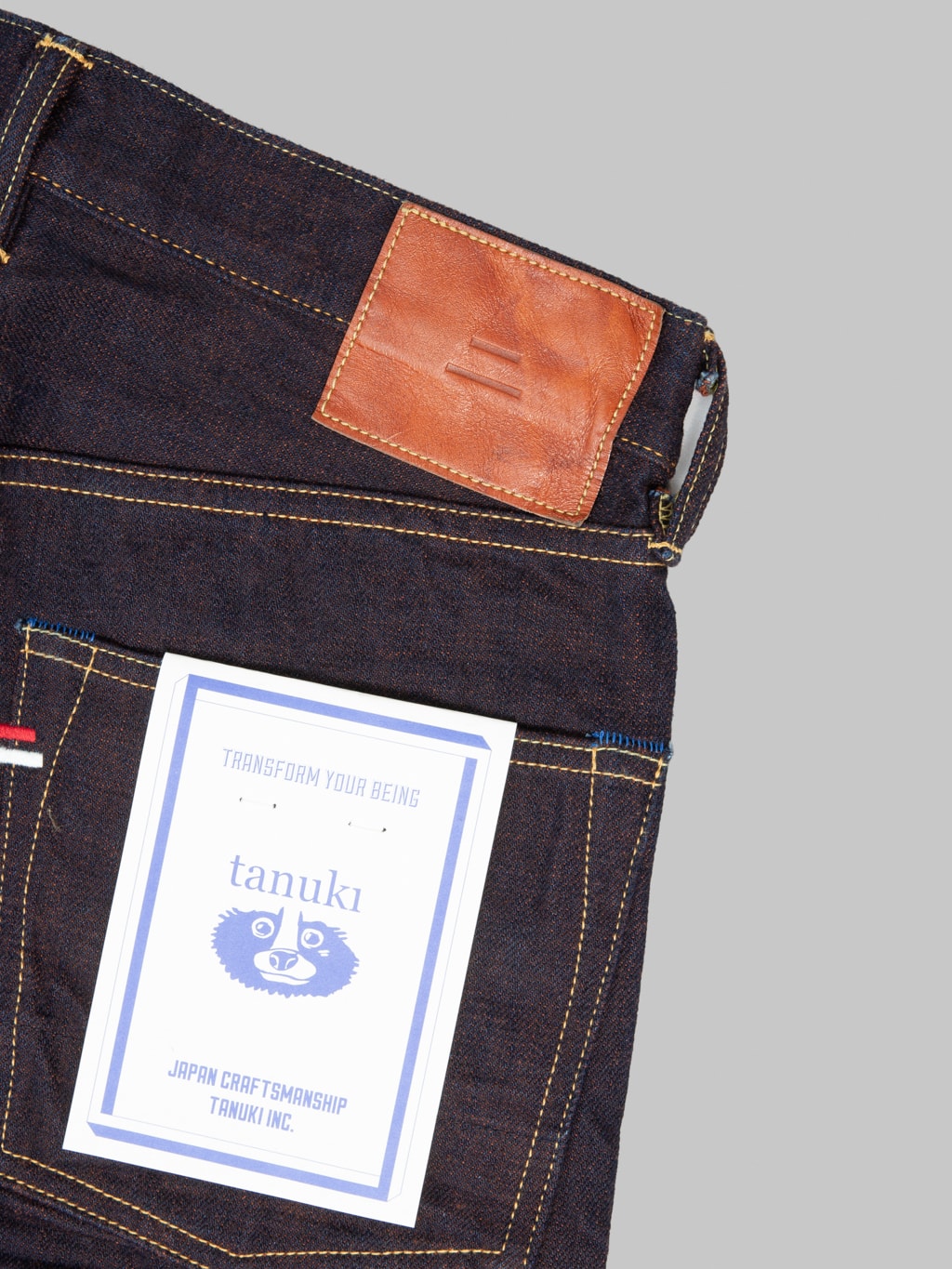 Tanuki TNK103KH "Kakishibu" 14.5oz Loose Straight Jeans