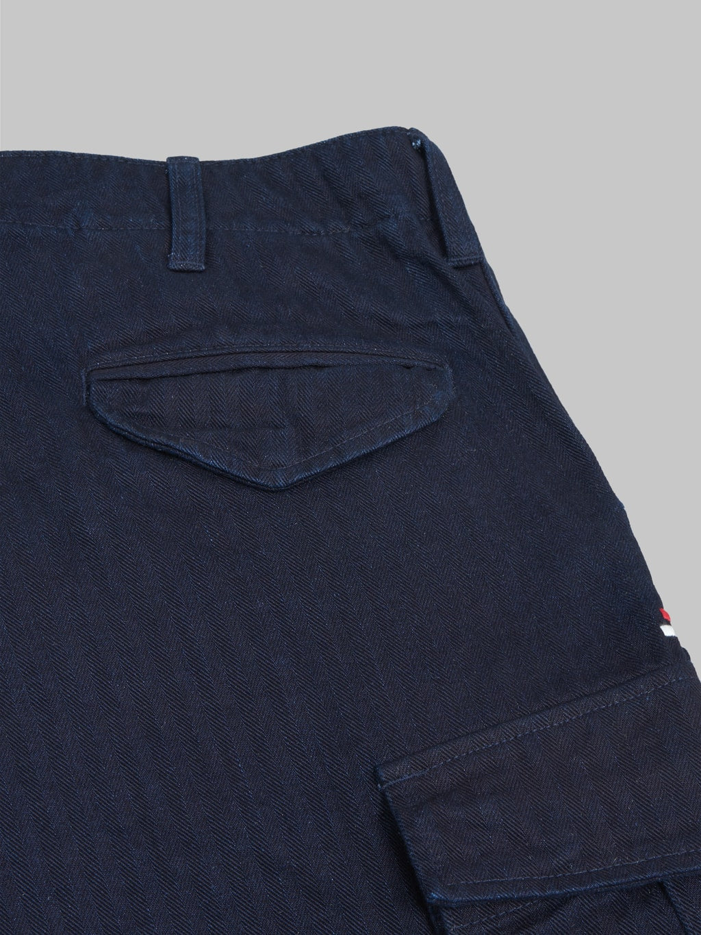 tanuki herringbone m65 pants indigo 100 cotton