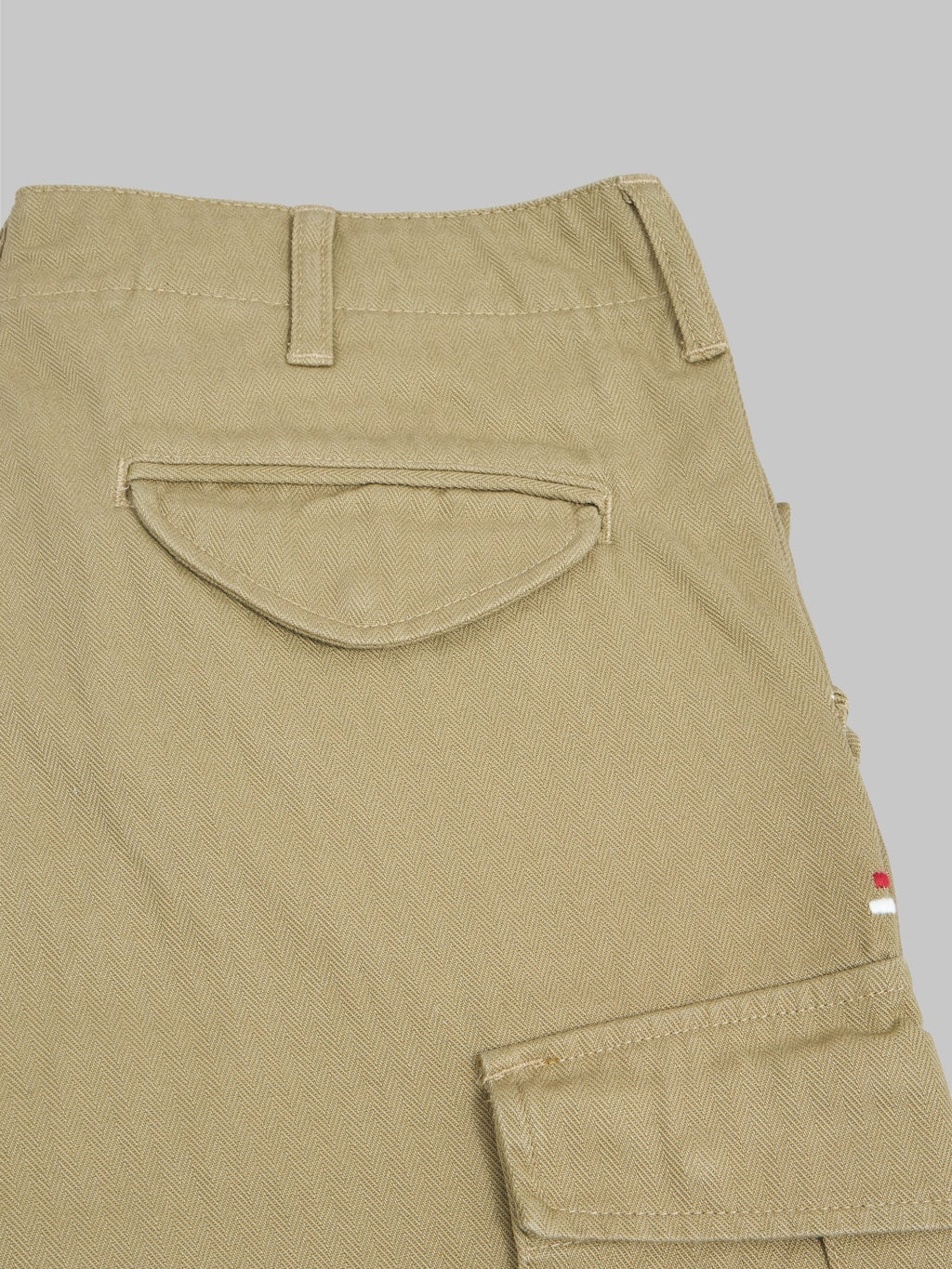 tanuki herringbone m65 pants khaki beige 100 cotton