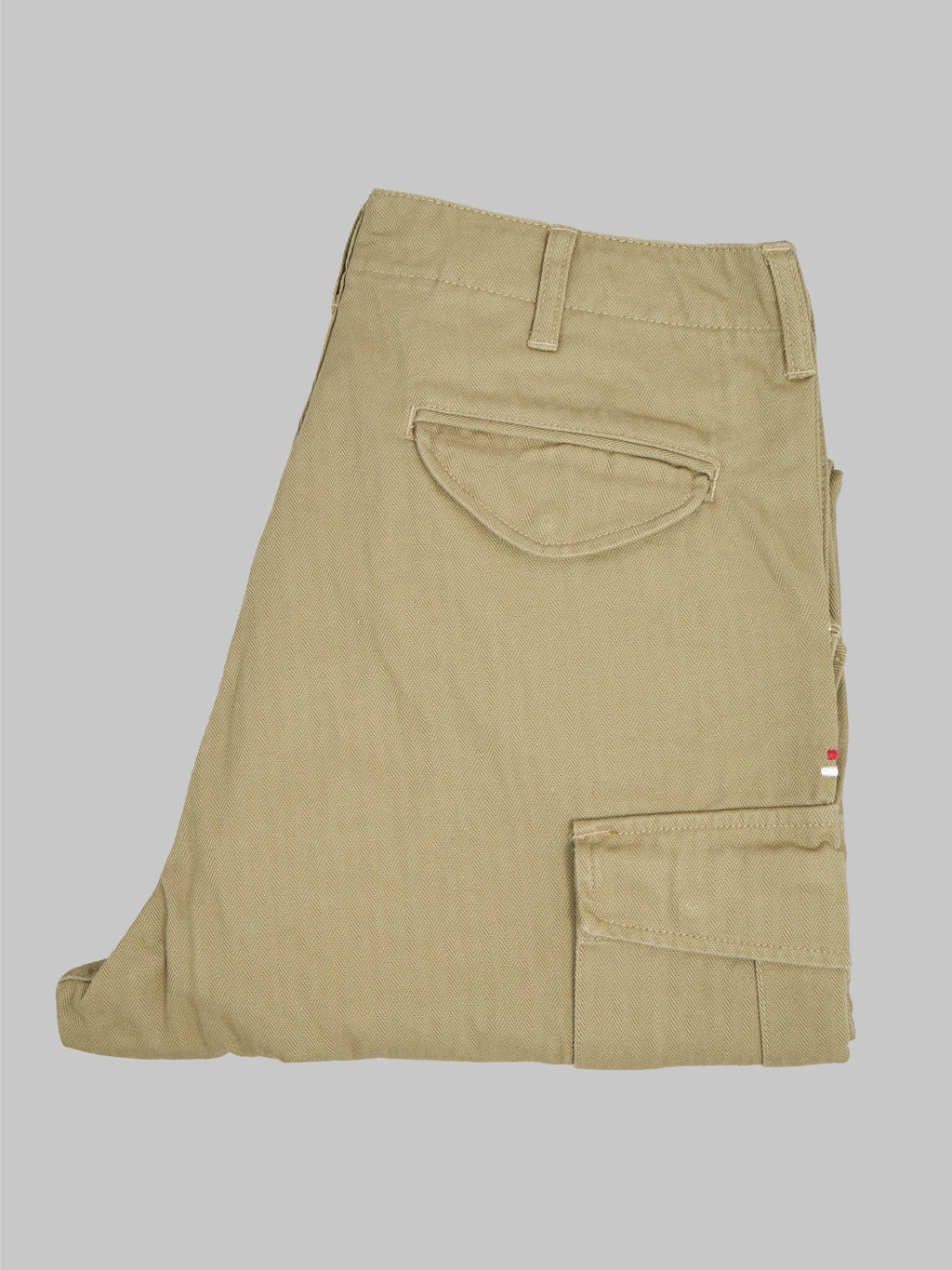 Tanuki Herringbone M-65 Pants Khaki Beige