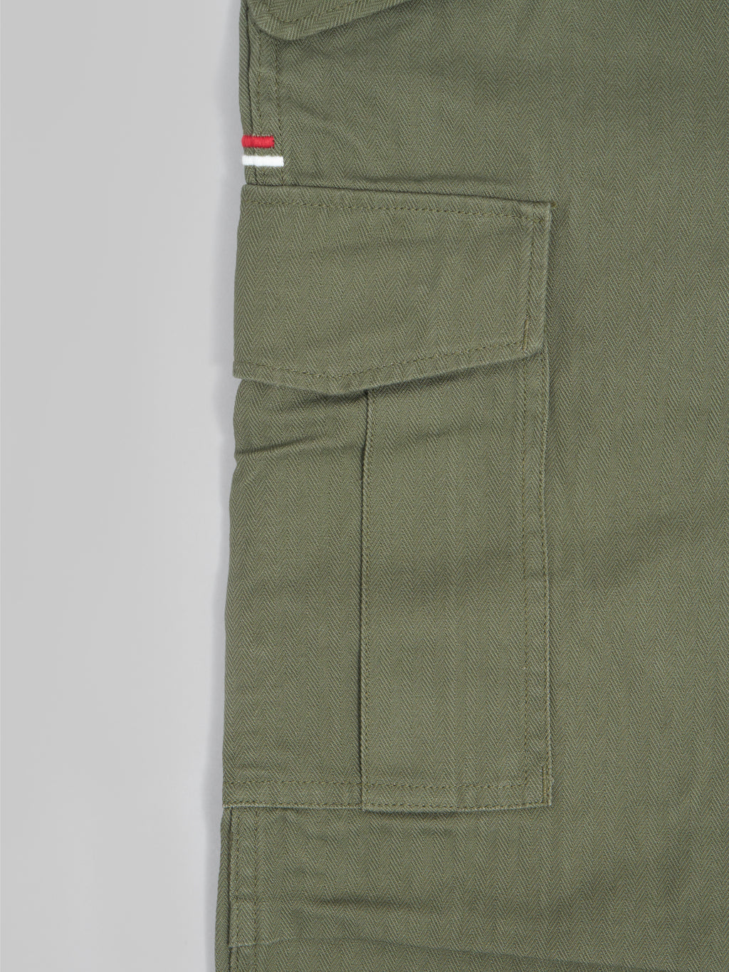 tanuki herringbone m65 pants green twill fabric