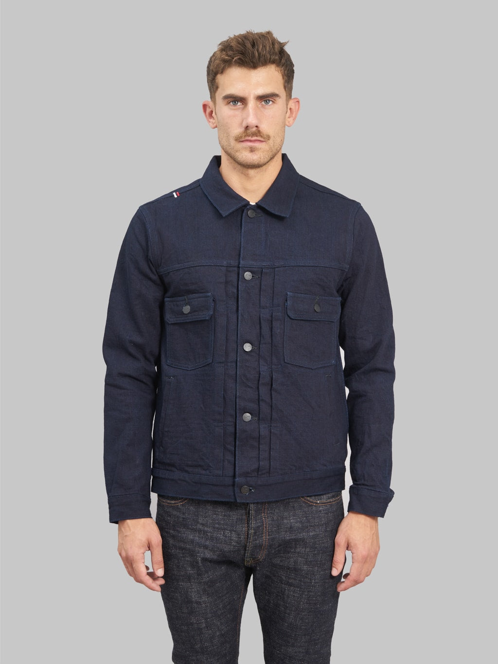 tanuki indigo x indigo 15oz type 2 selvedge denim jacket style