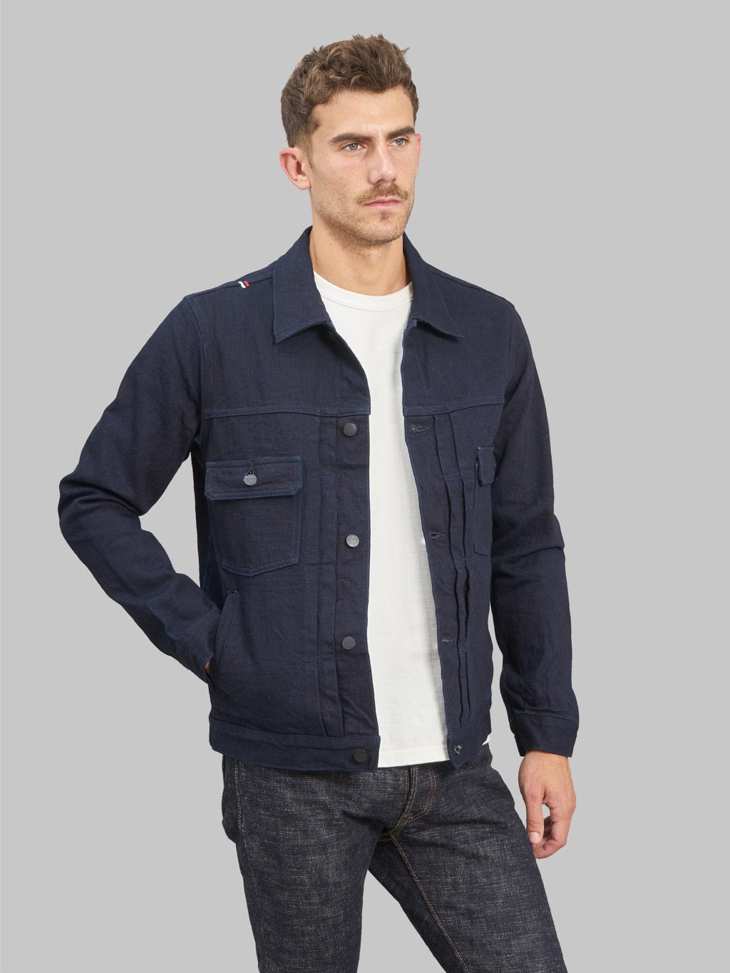 tanuki indigo x indigo 15oz type 2 selvedge denim jacket 100 cotton