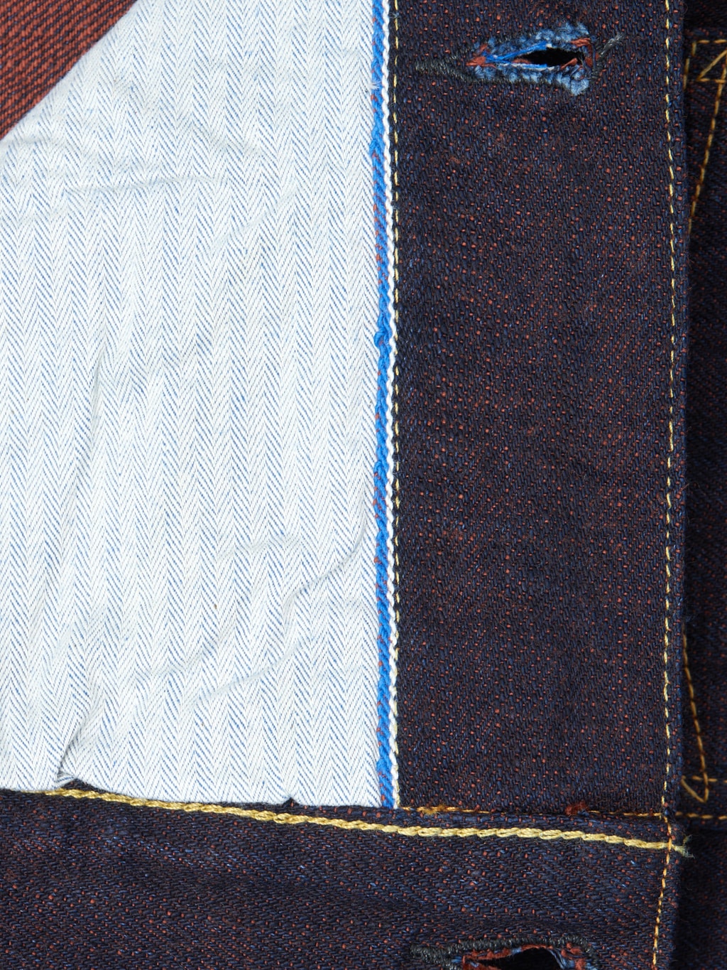 tanuki kakishibu type 2 selvedge denim jacket selvedge