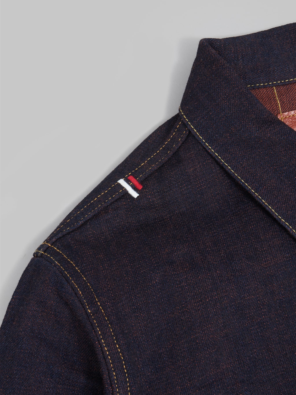 tanuki kakishibu type 2 selvedge denim jacket fabric