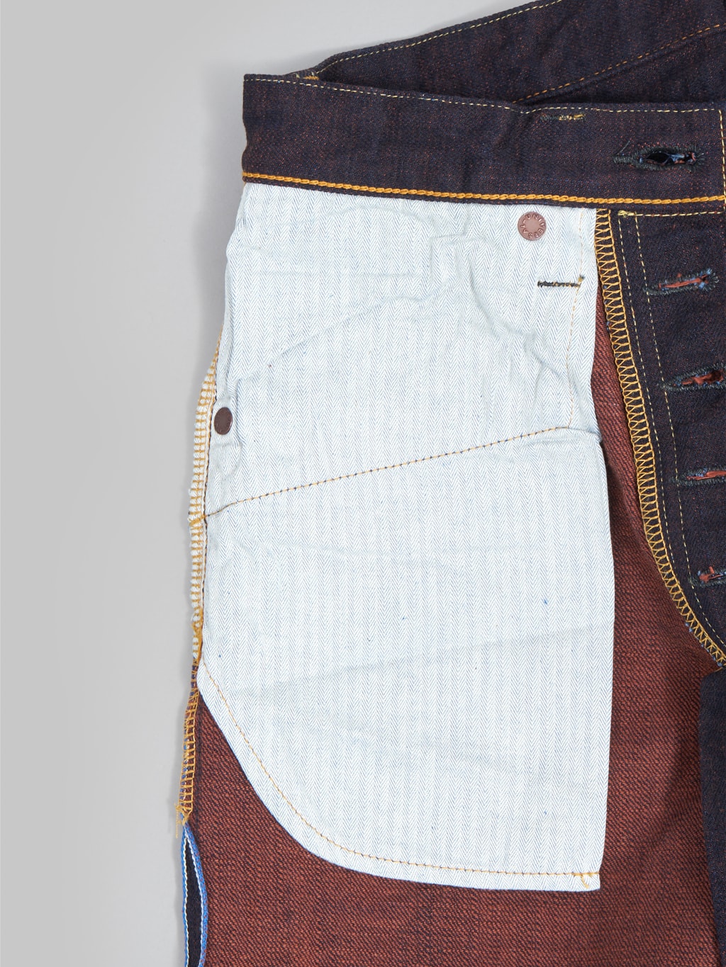 Tanuki KR "Kakishibu" 14.5oz Regular Straight Jeans