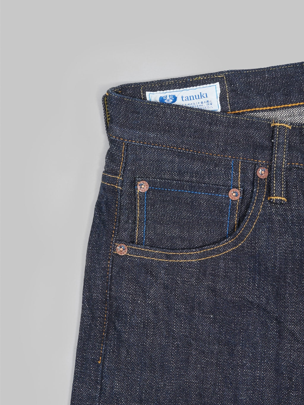 tanuki zdt zetto 14oz draft tapered selvedge jeans coin pocket