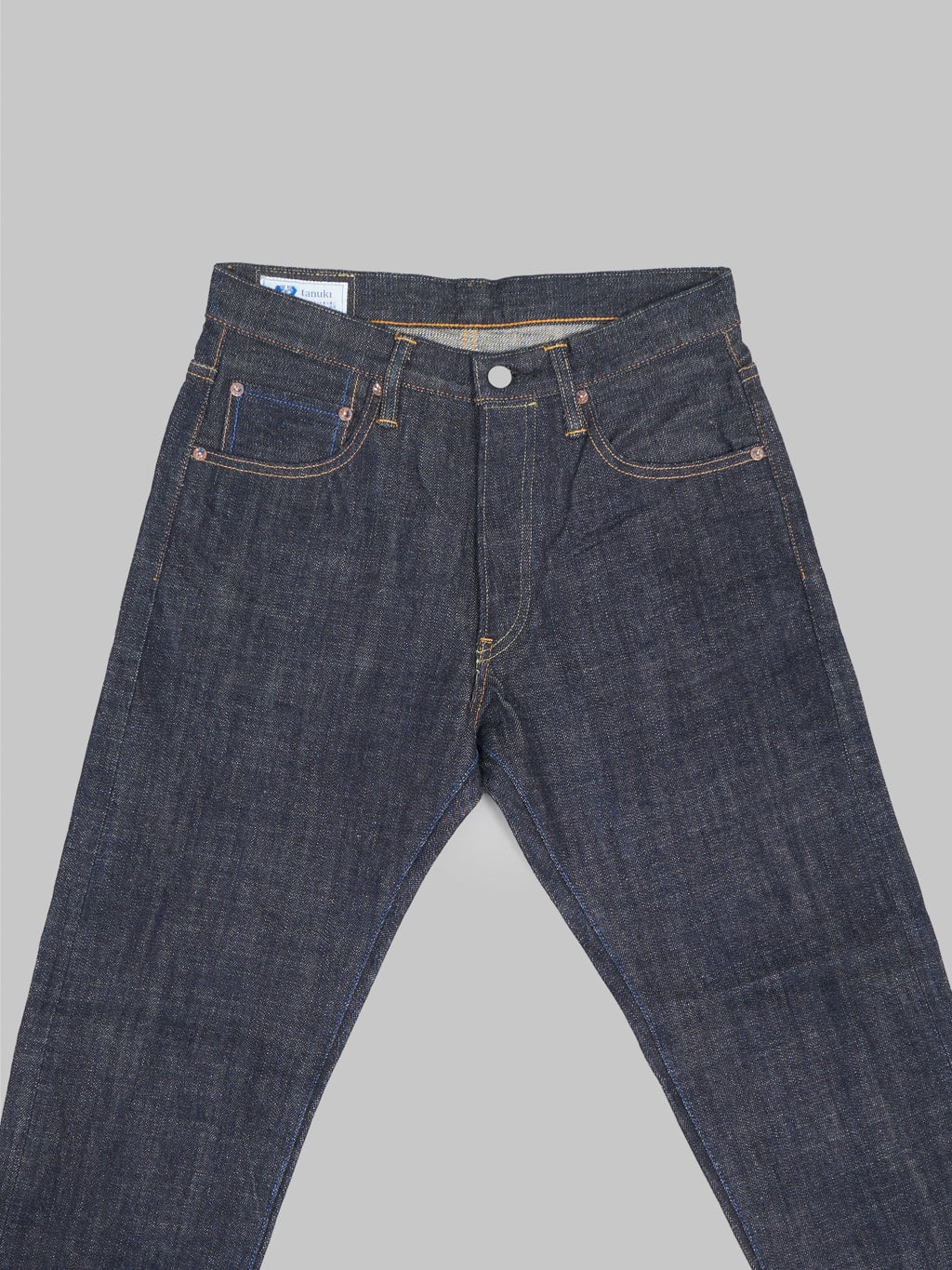 tanuki zdt zetto 14oz draft tapered selvedge jeans front details