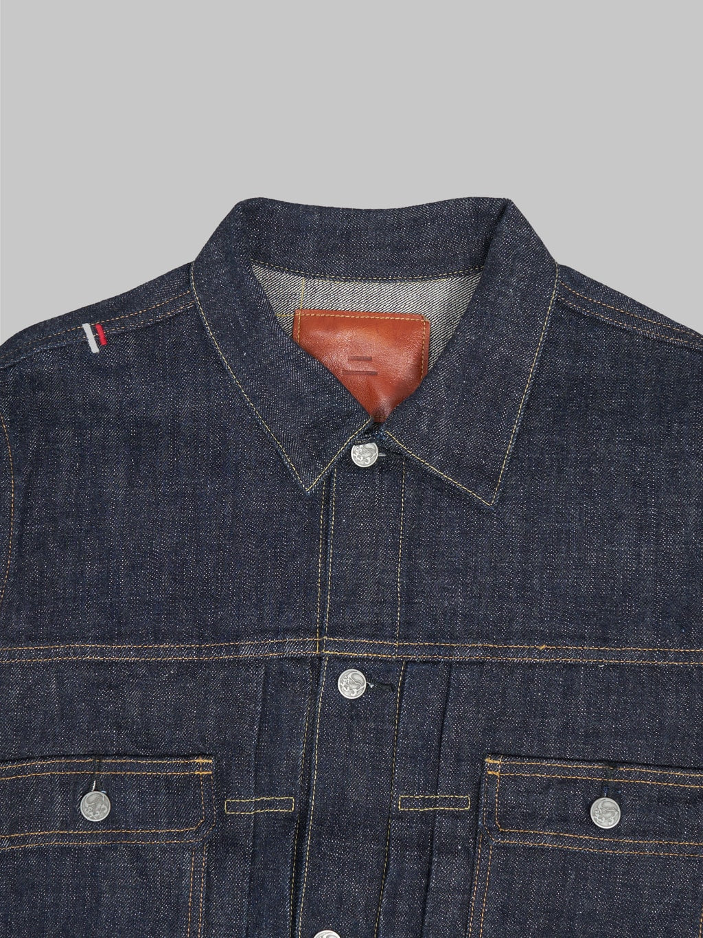 tanuki zetto benkei 15oz type ii denim jacket collar