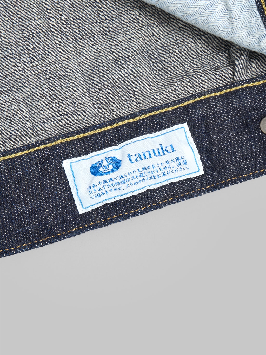 tanuki zetto benkei 15oz type ii denim jacket logo brand