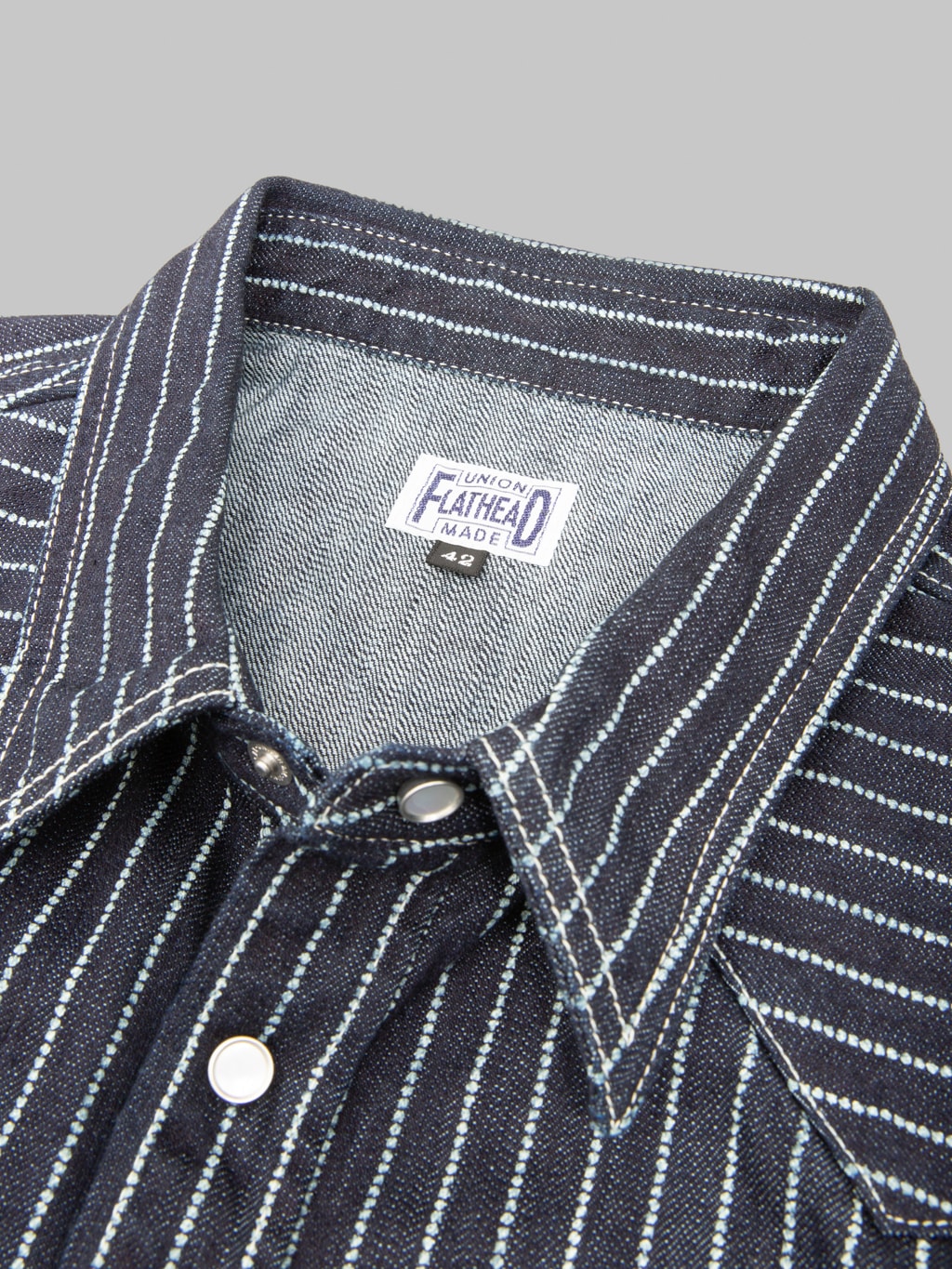 The Flat Head 10oz Indigo Wabash Western Shirt