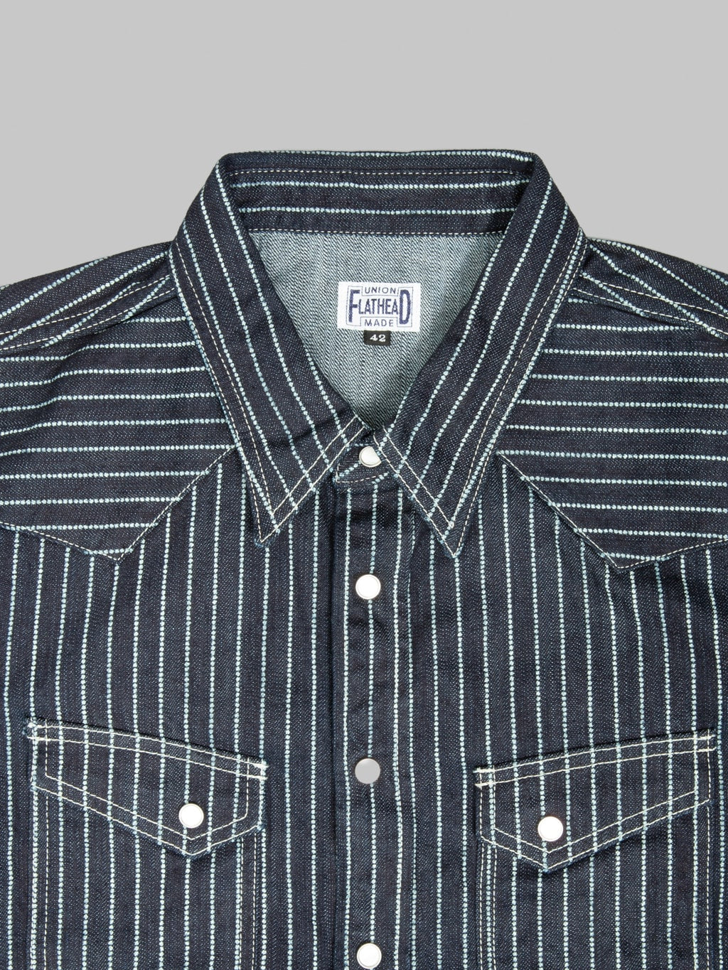 The Flat Head 10oz Indigo Wabash Western Shirt
