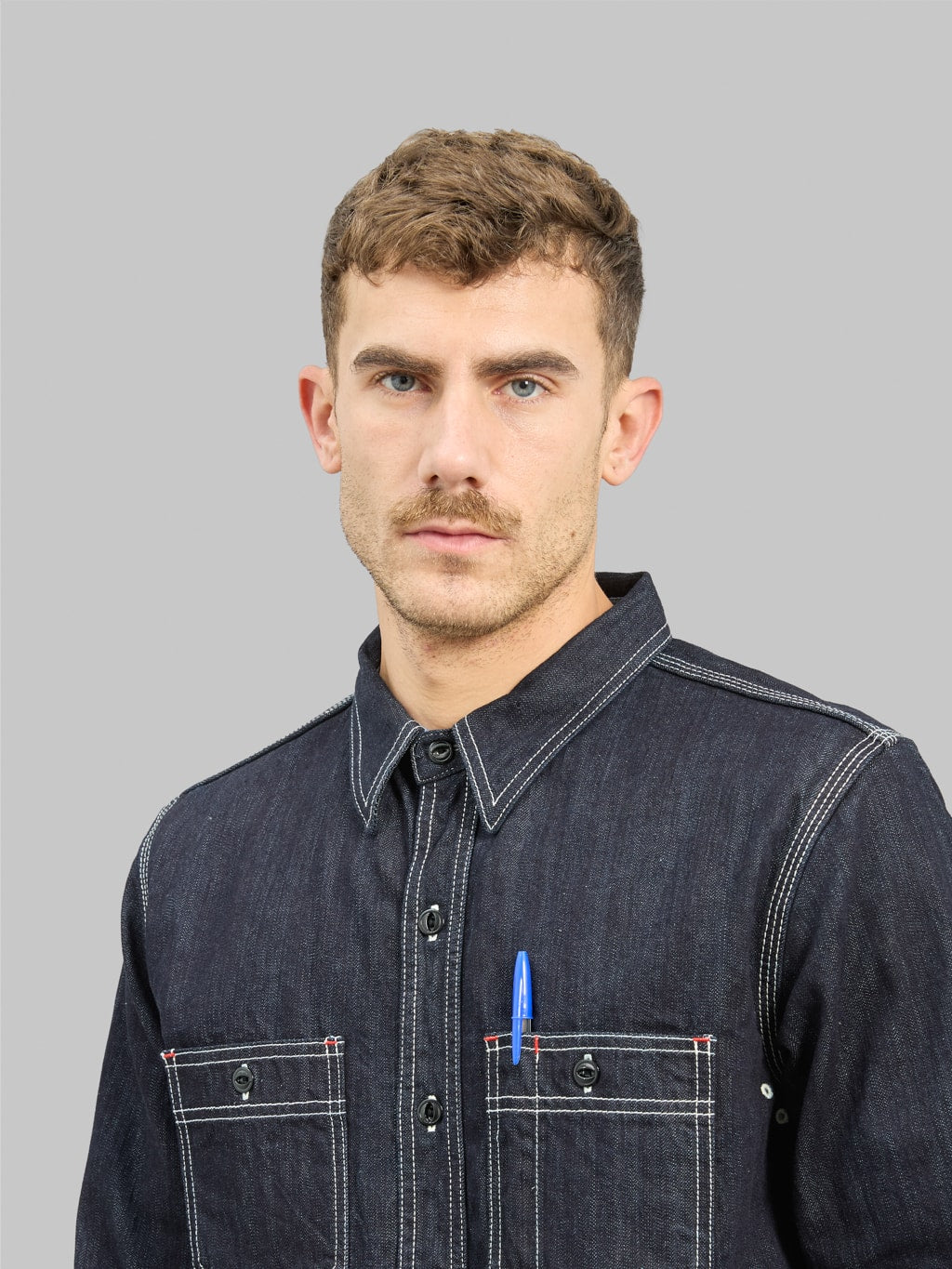 The Flat Head 10oz Denim Work Shirt