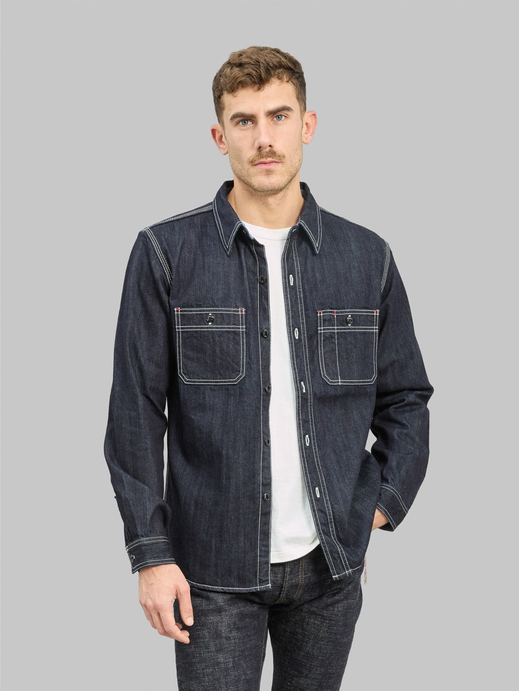 The Flat Head 10oz Denim Work Shirt