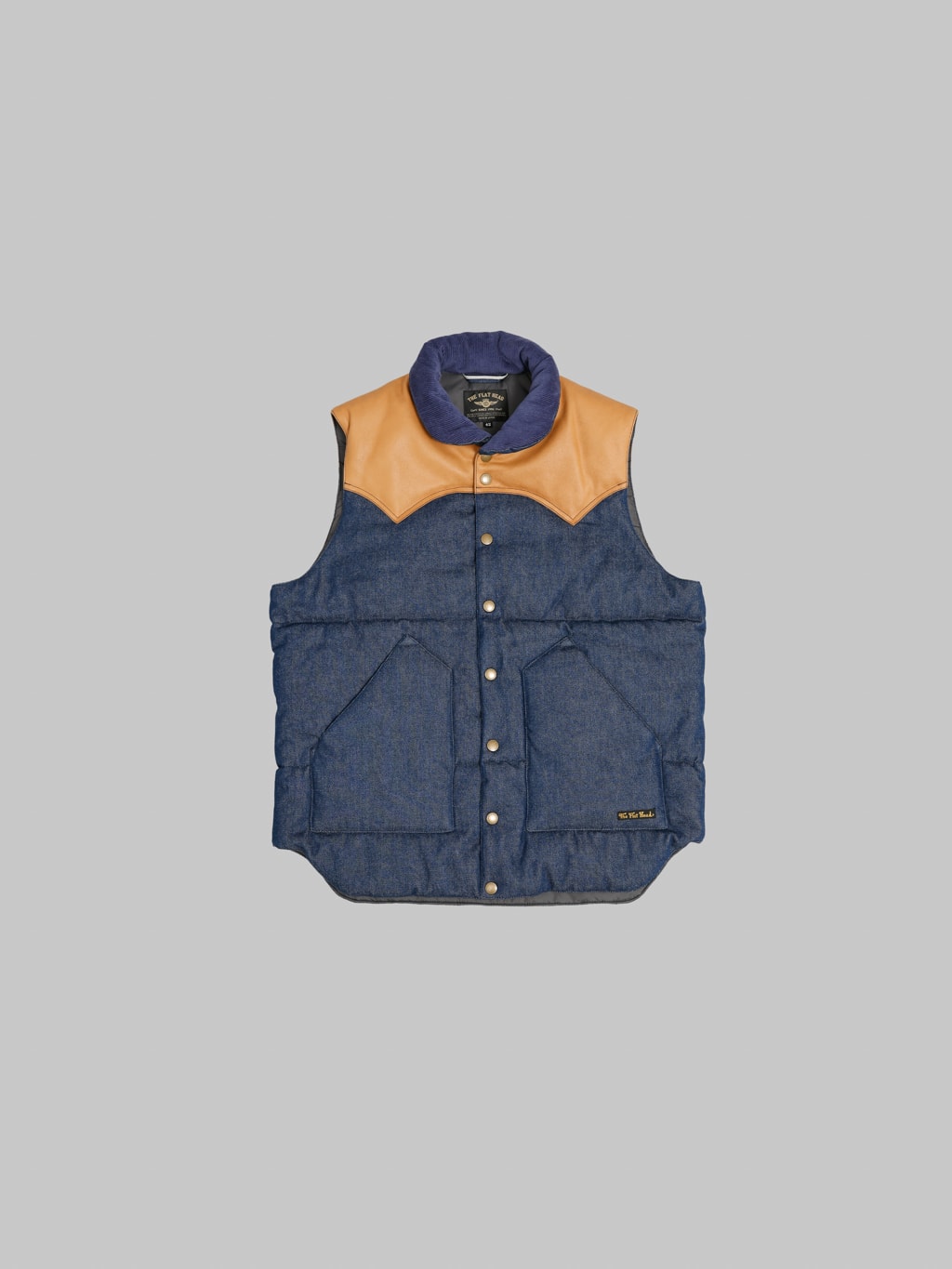 The Flat Head 12.5oz Denim Puff Vest