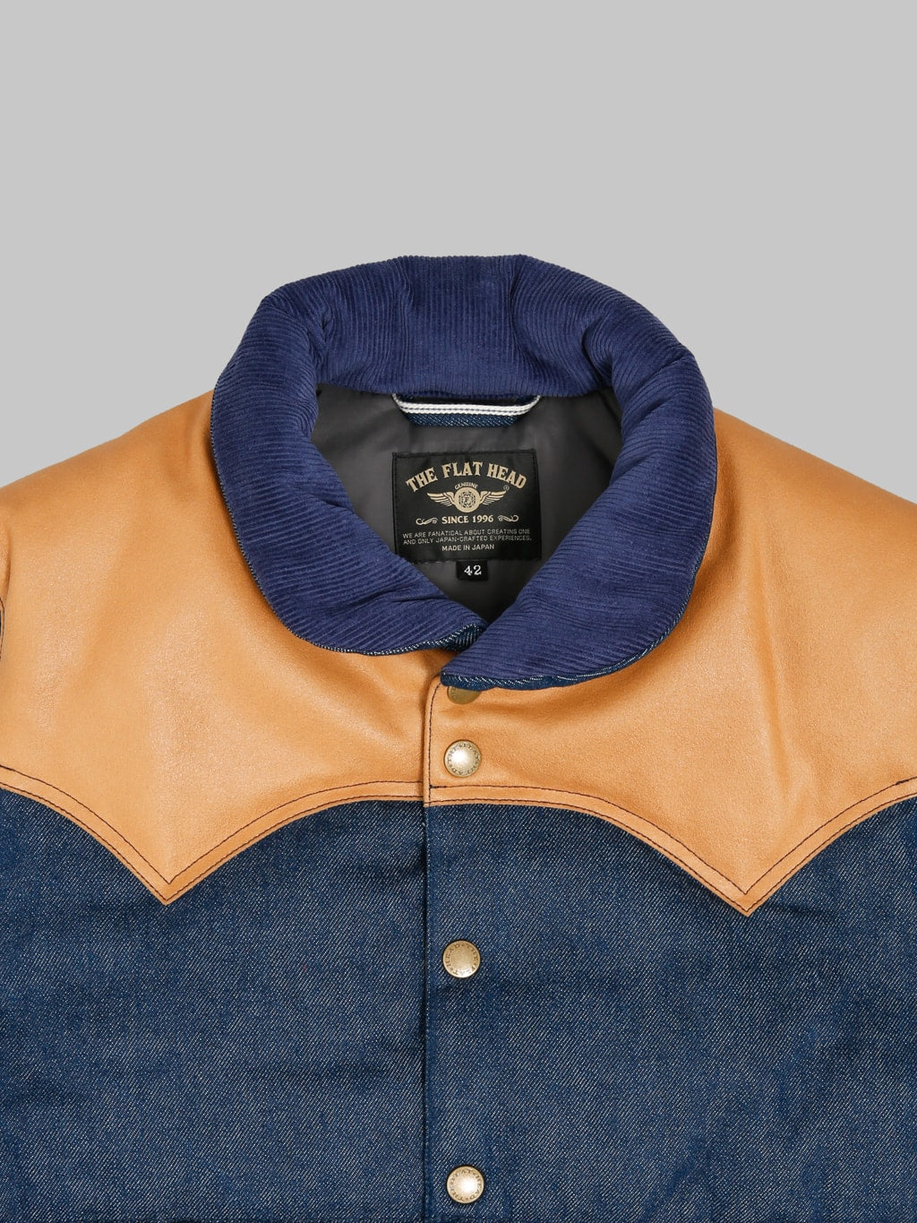 The Flat Head 12.5oz Denim Puff Vest