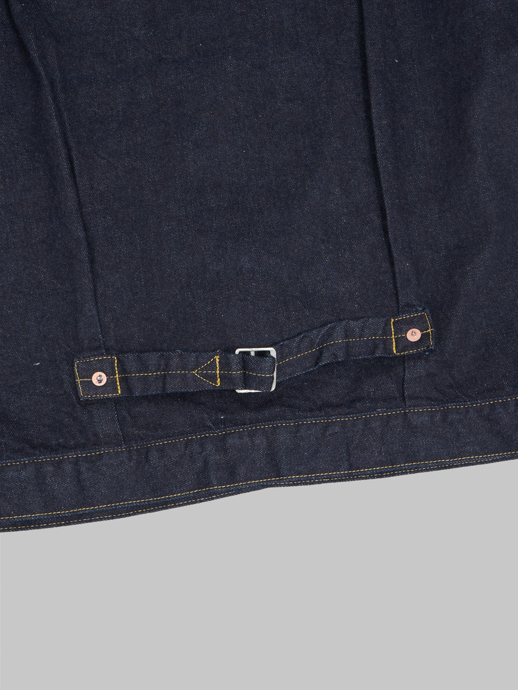 the flat head 12oz 40s selvedge denim jacket cinch