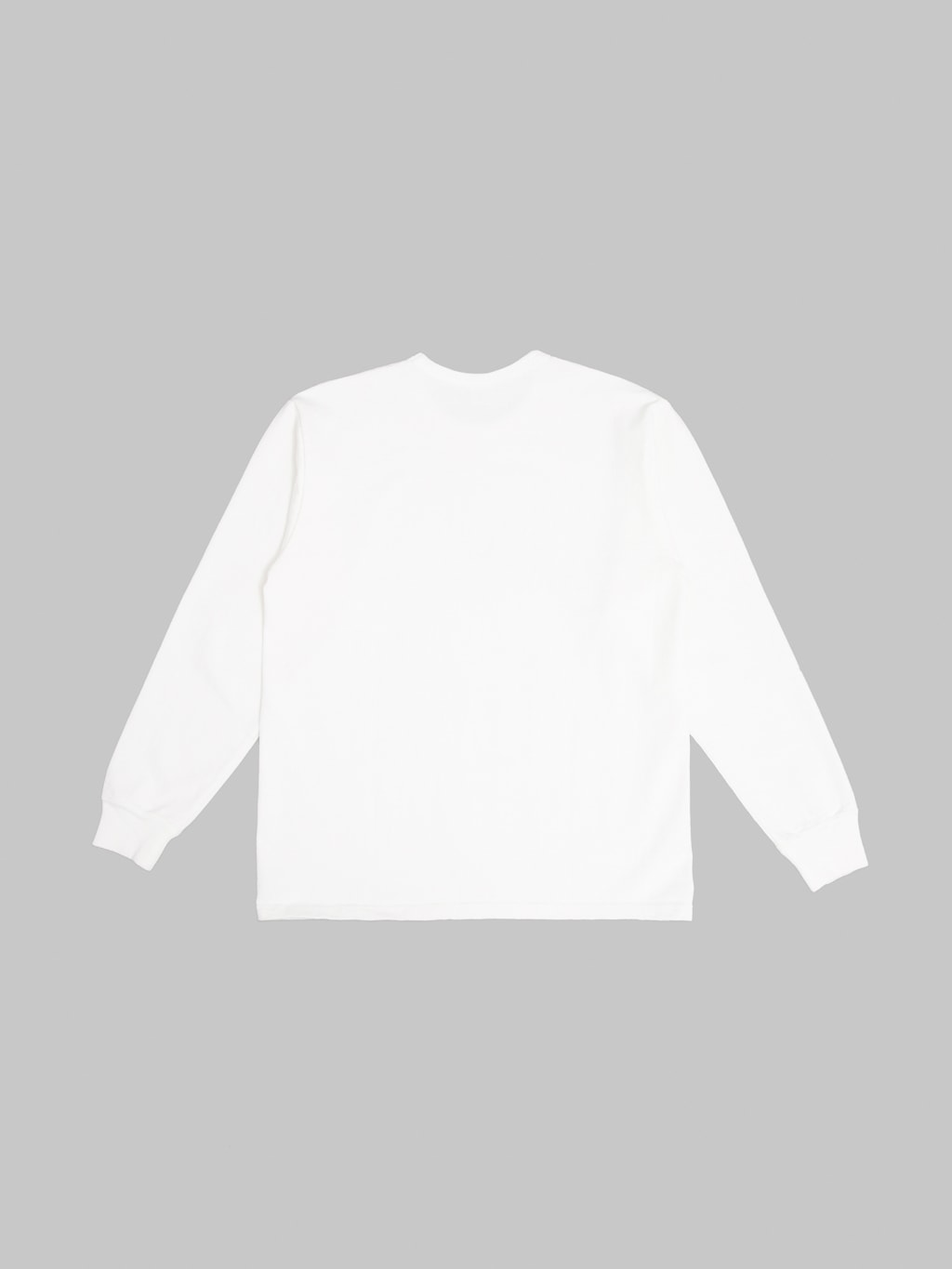 The Flat Head 20oz  Loopwheel Long Sleeve TShirt White back