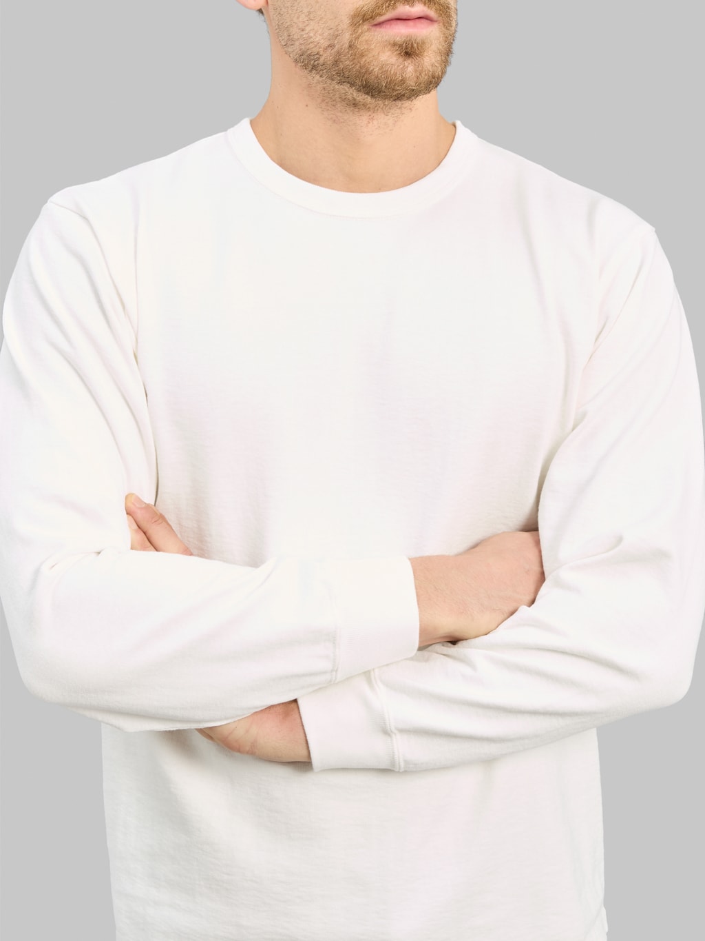 The Flat Head 20oz  Loopwheel Long Sleeve TShirt White sleeves