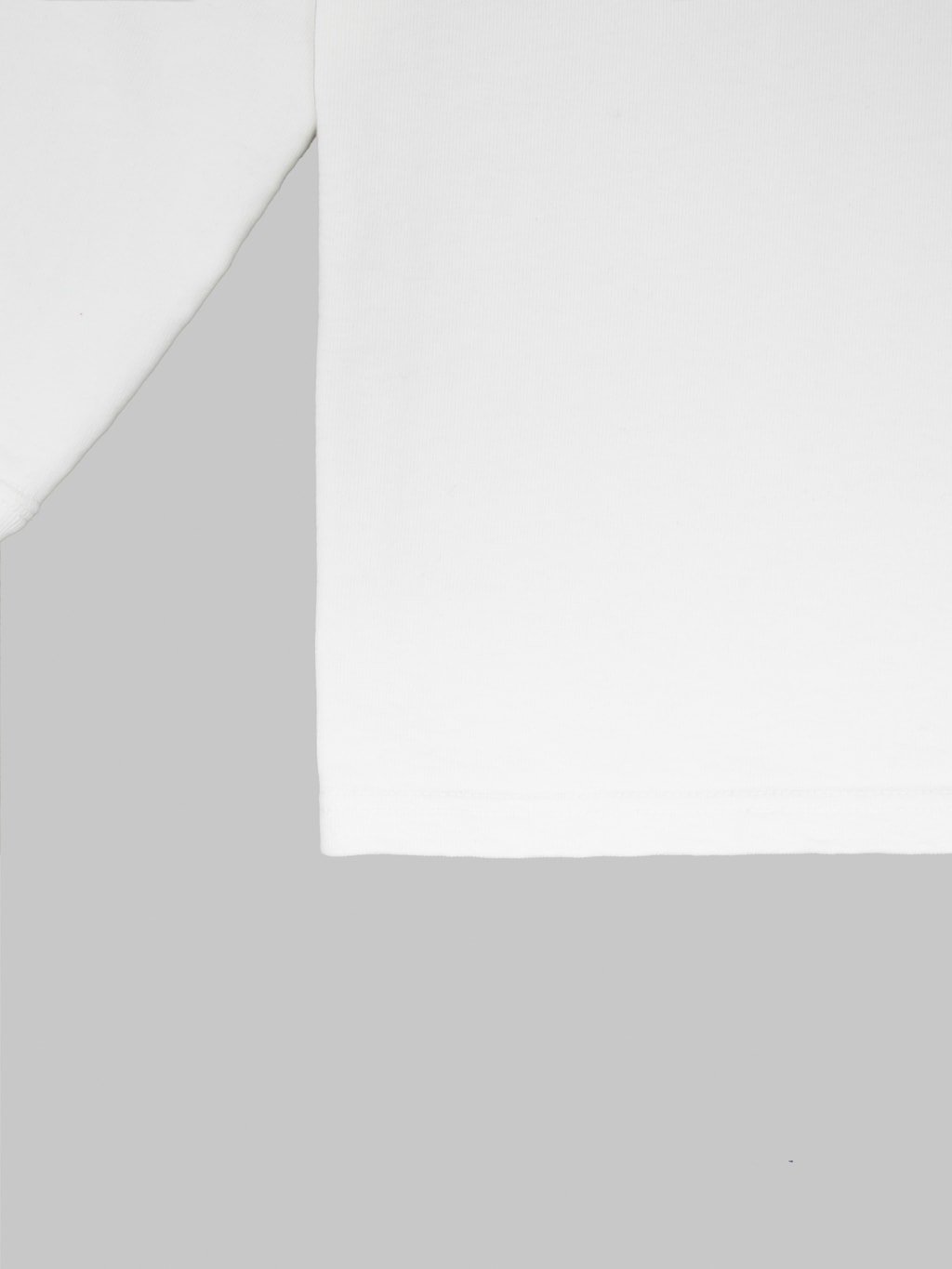 The Flat Head 20oz  Loopwheel Long Sleeve TShirt White hem