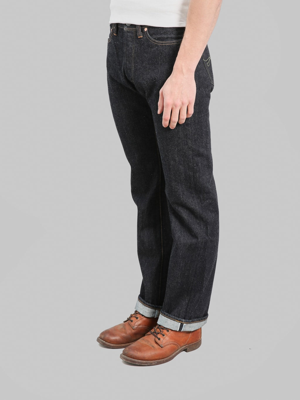 The Flat Head 8005 18oz Regular Straight Jeans side fit