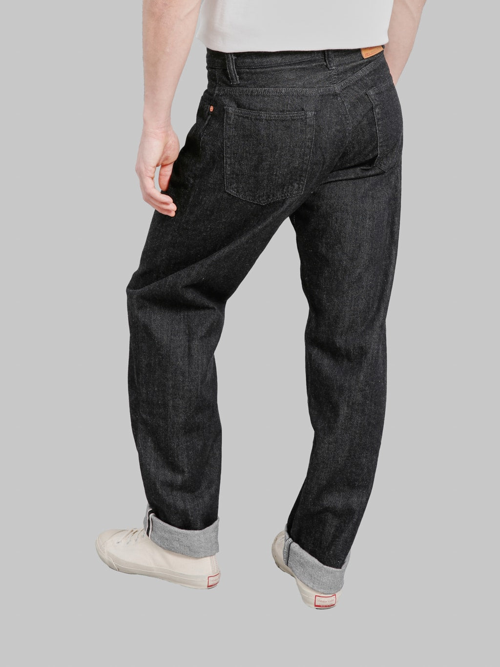 The Flat Head DB004 12.5oz Wide Tapered Jeans Black