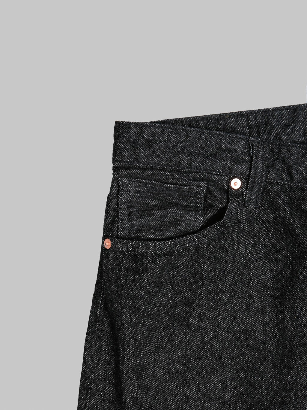 The Flat Head DB004 12.5oz Wide Tapered Jeans Black