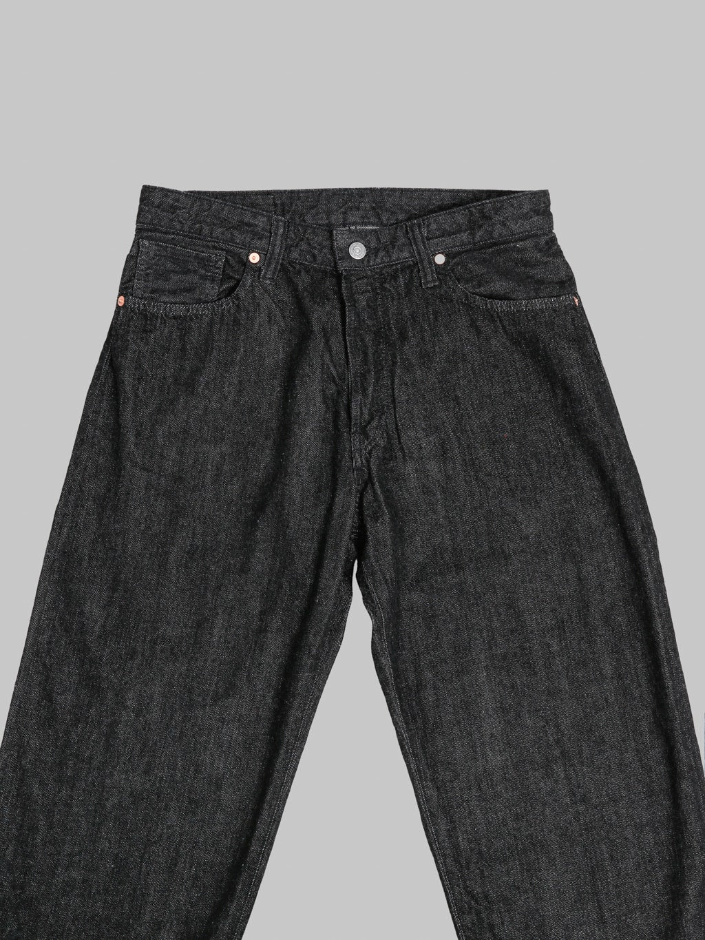 The Flat Head DB004 12.5oz Wide Tapered Jeans Black