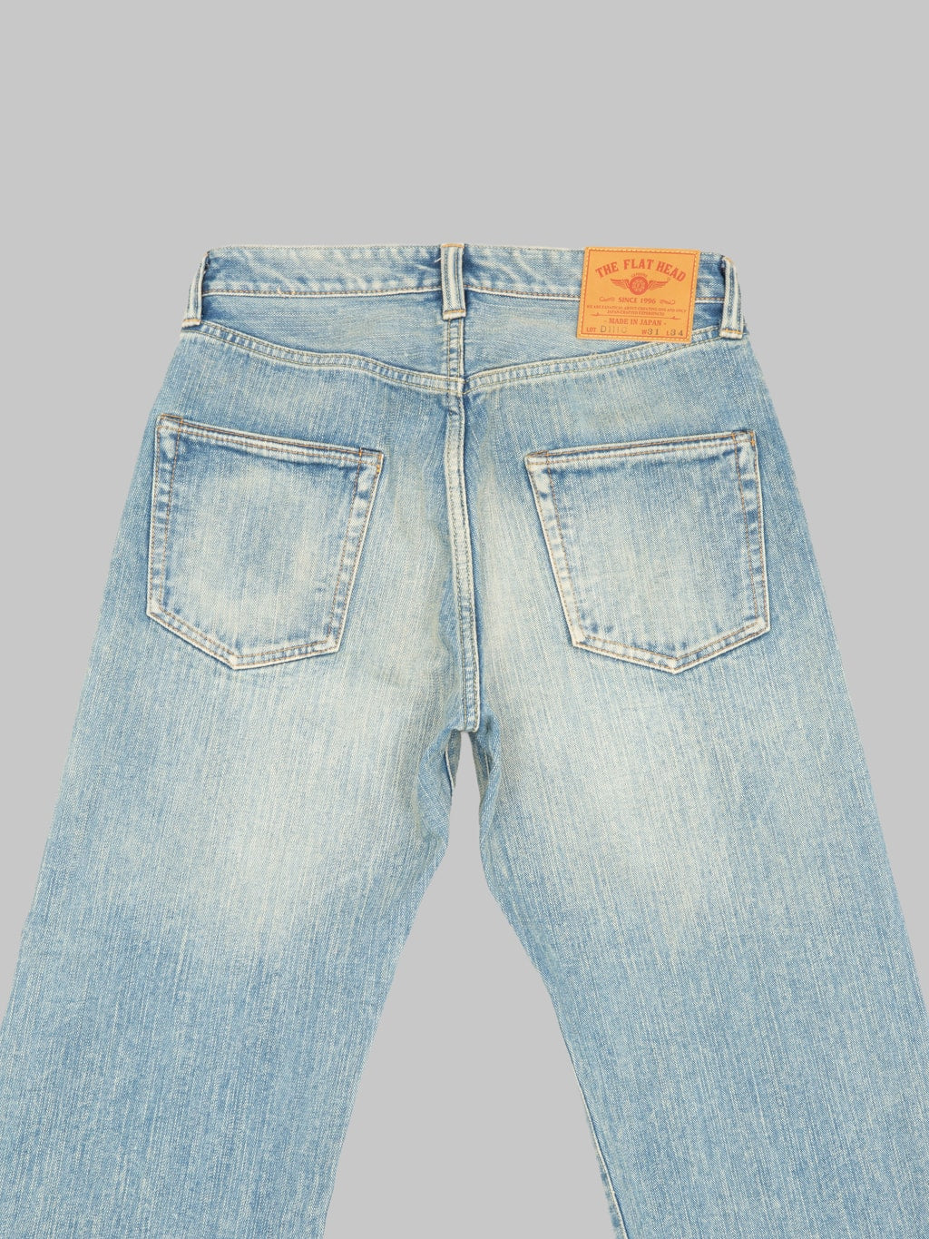 The Flat Head FN-D111C 14.5oz "Real Aging" Light Indigo Wide Straight Jeans