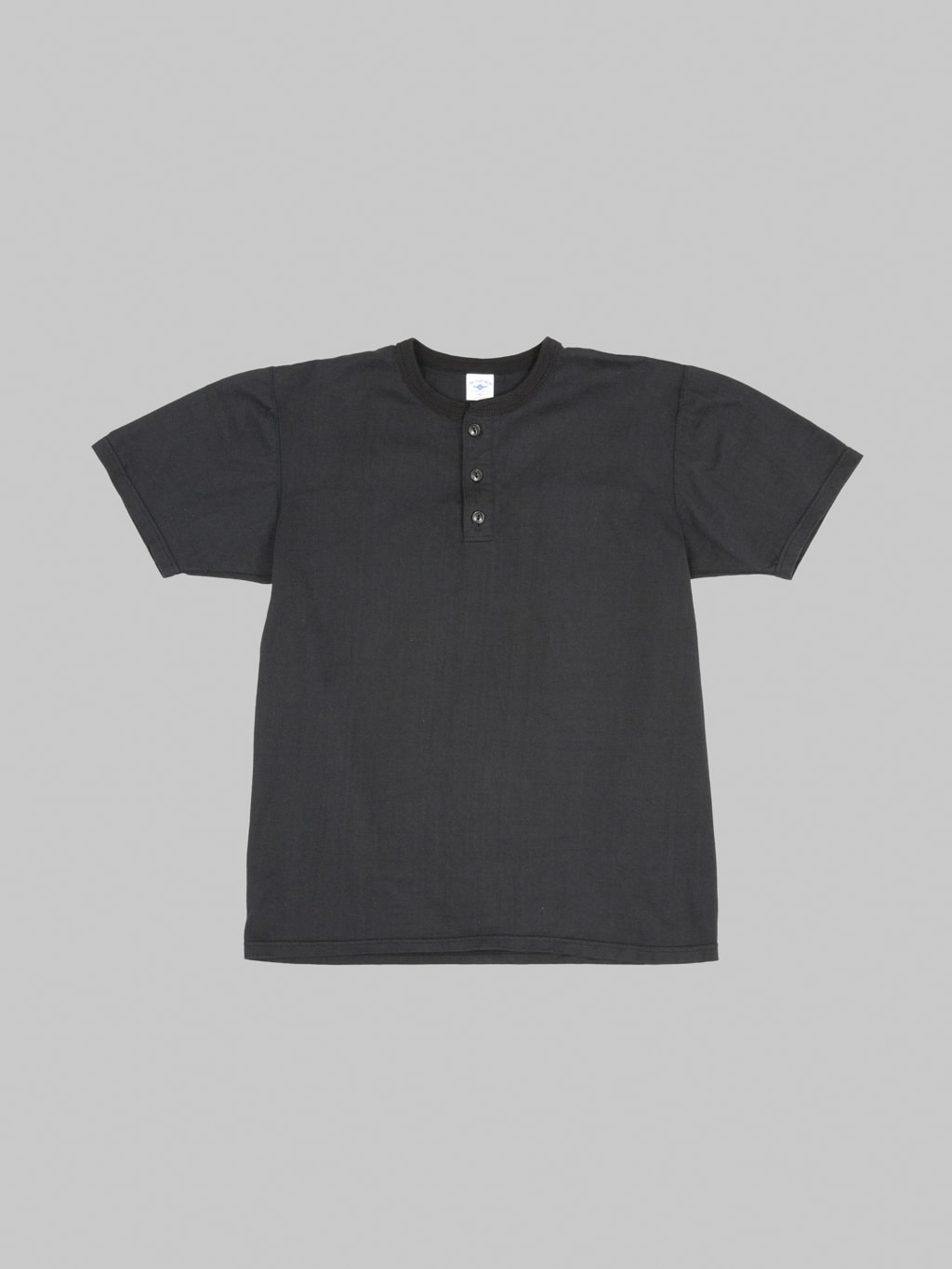 The Flat Head FN-TSH-003 Henley T-Shirt Black