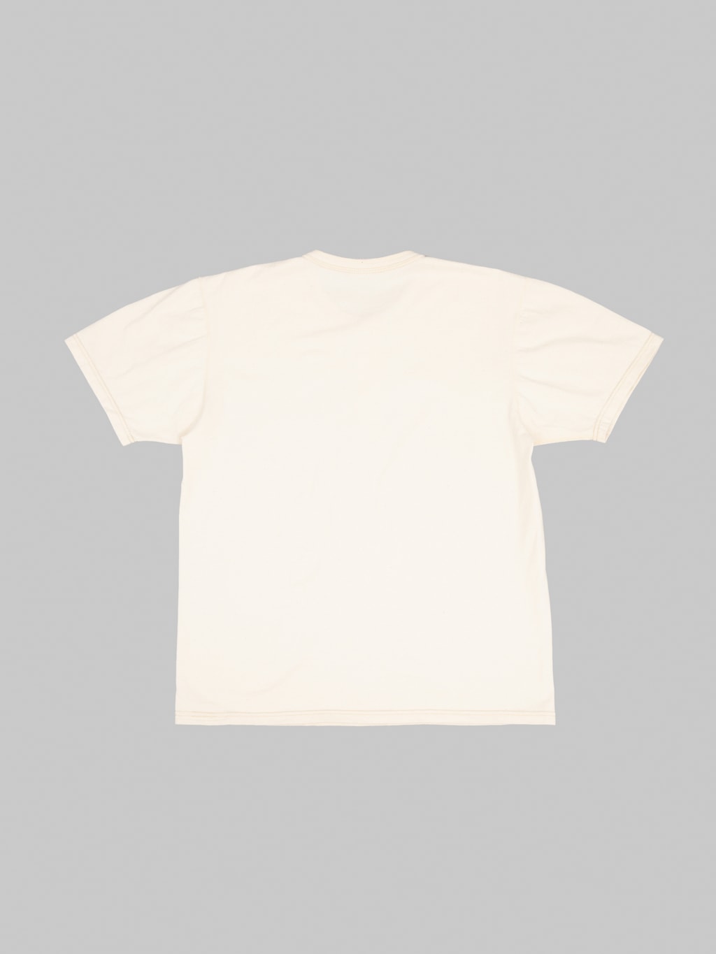 The Flat Head FN-TSH-003 Henley T-Shirt Natural