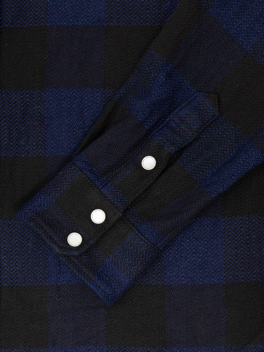The Flat Head Indigo Block Check Western Shirt - Redcast Heritage Co.