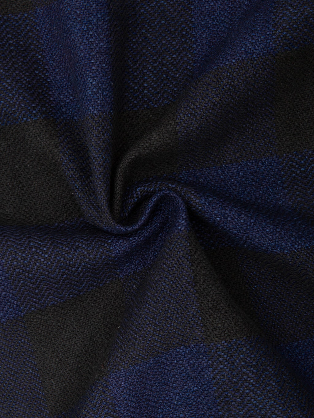 The Flat Head Indigo Block Check Western Shirt - Redcast Heritage Co.