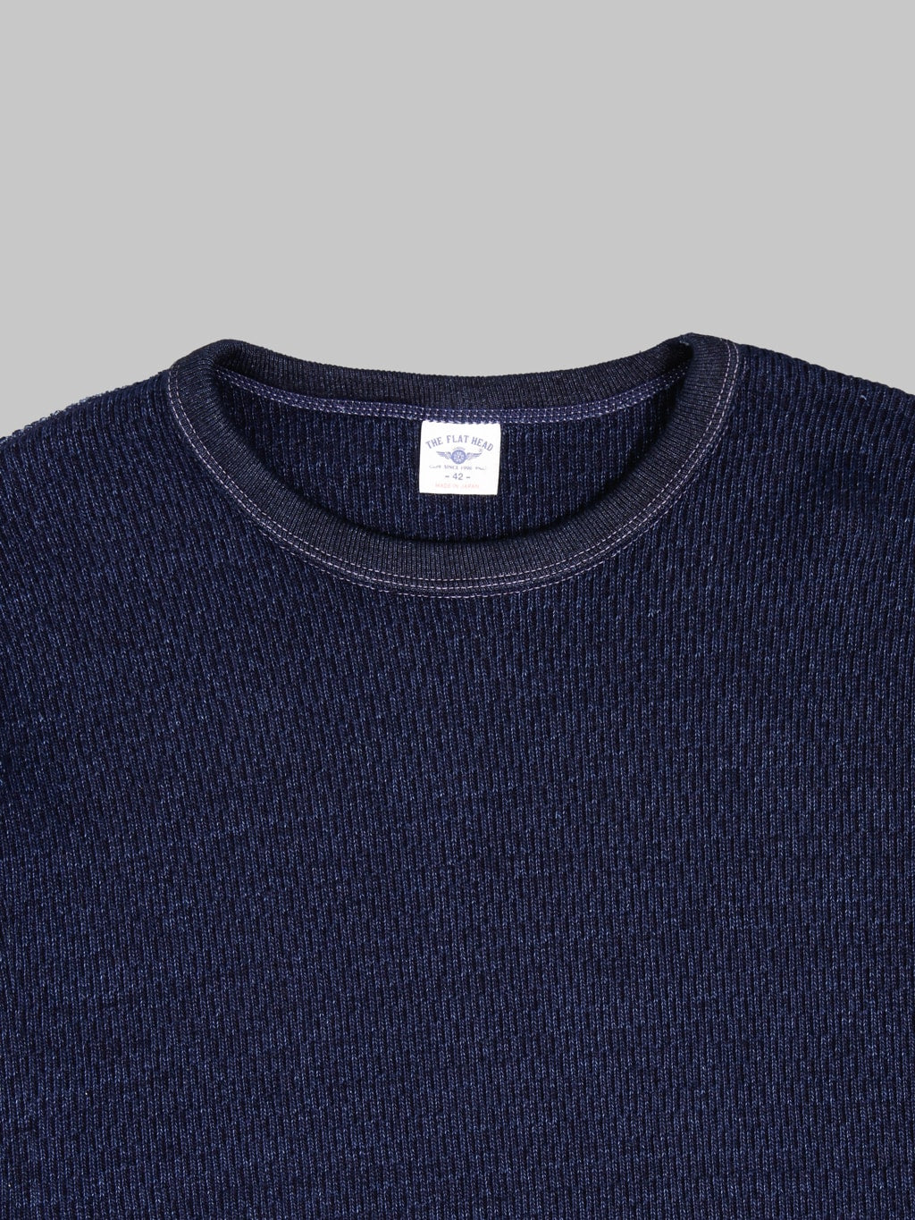 The Flat Head Long Sleeve Indigo Knit Heavy Thermal