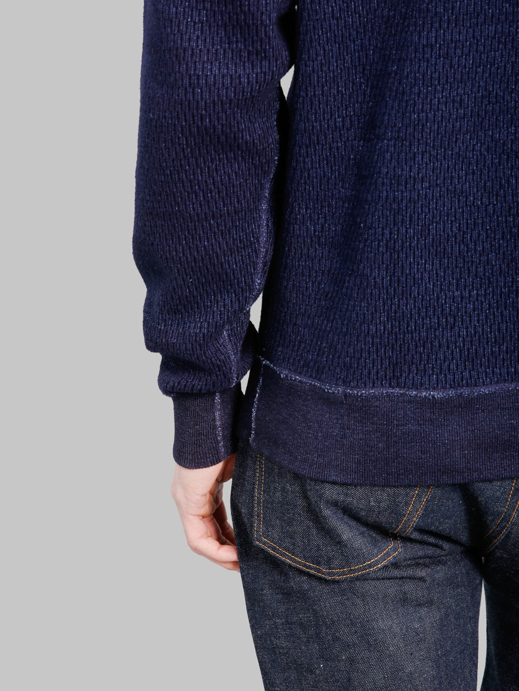 The Flat Head Long Sleeve Indigo Knit Heavy Thermal