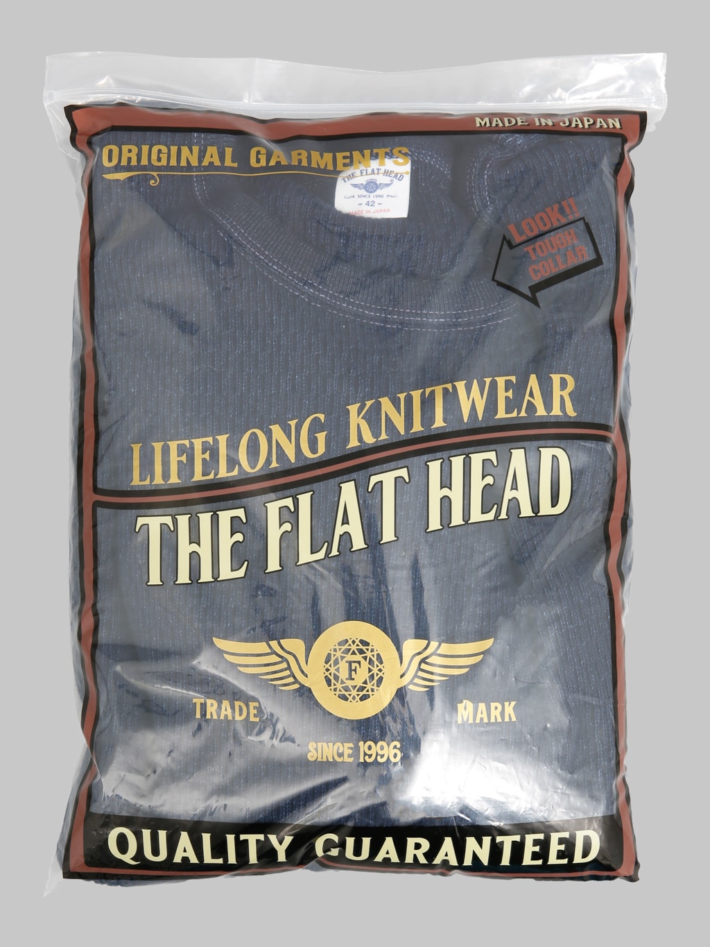 The Flat Head Long Sleeve Indigo Knit Heavy Thermal