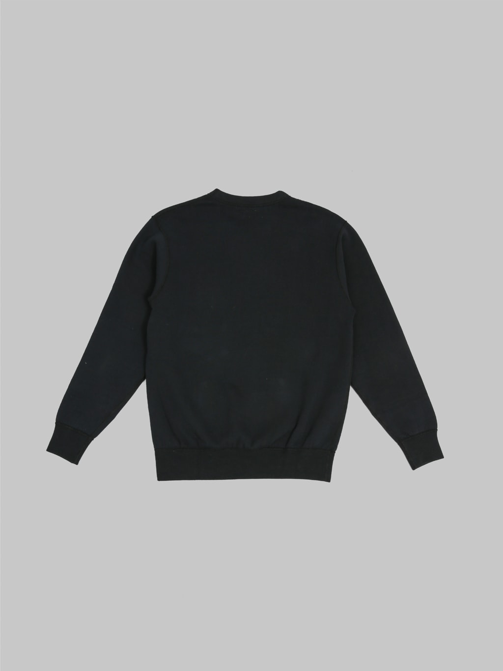 the flat head loopwheel crewneck sweatshirt black back