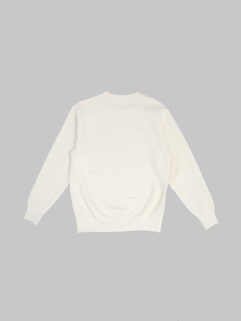 the flat head loopwheel crewneck sweatshirt ivory back