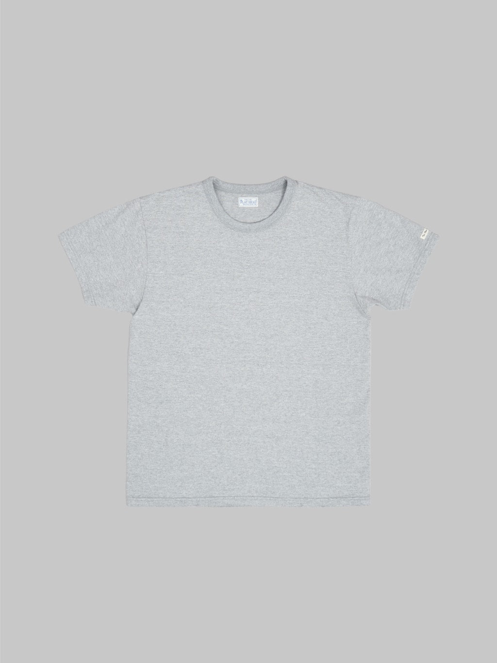 the flat head loopwheeled heavyweight plain tshirt grey front