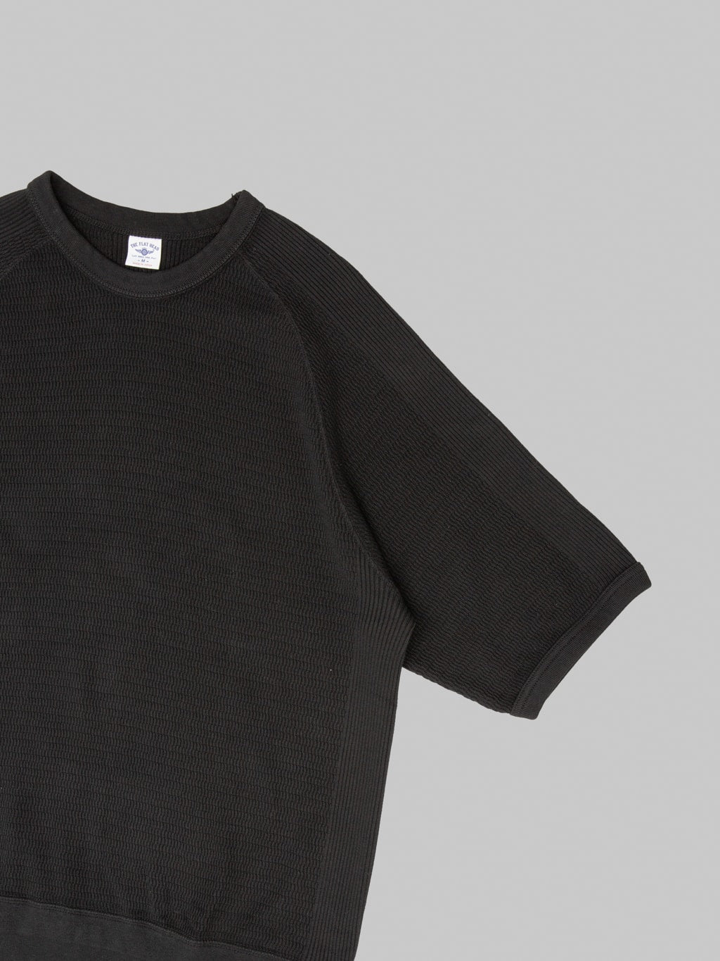 The Flat Head FN-THW-002 Raglan Sleeve Thermal T-Shirt Black